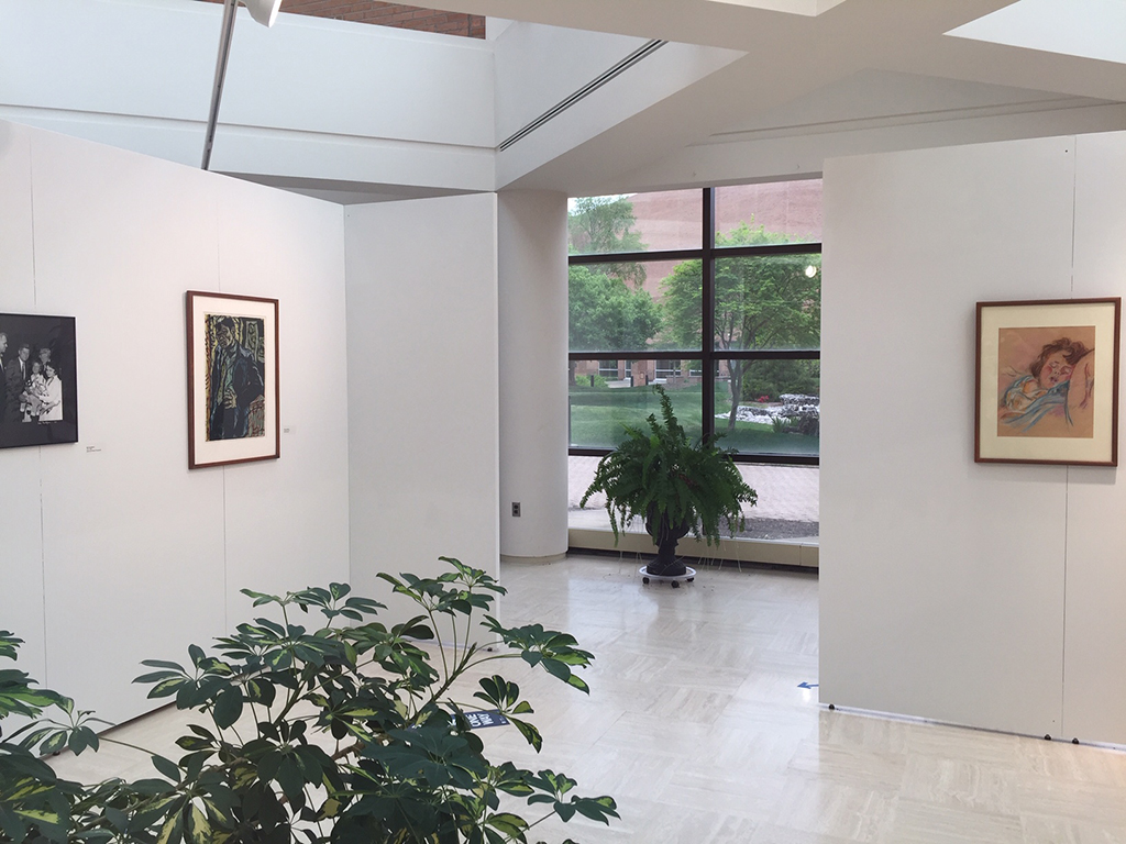 Inside back looking out toward garden (L-R) Gustafson, Johnson, J Roecker